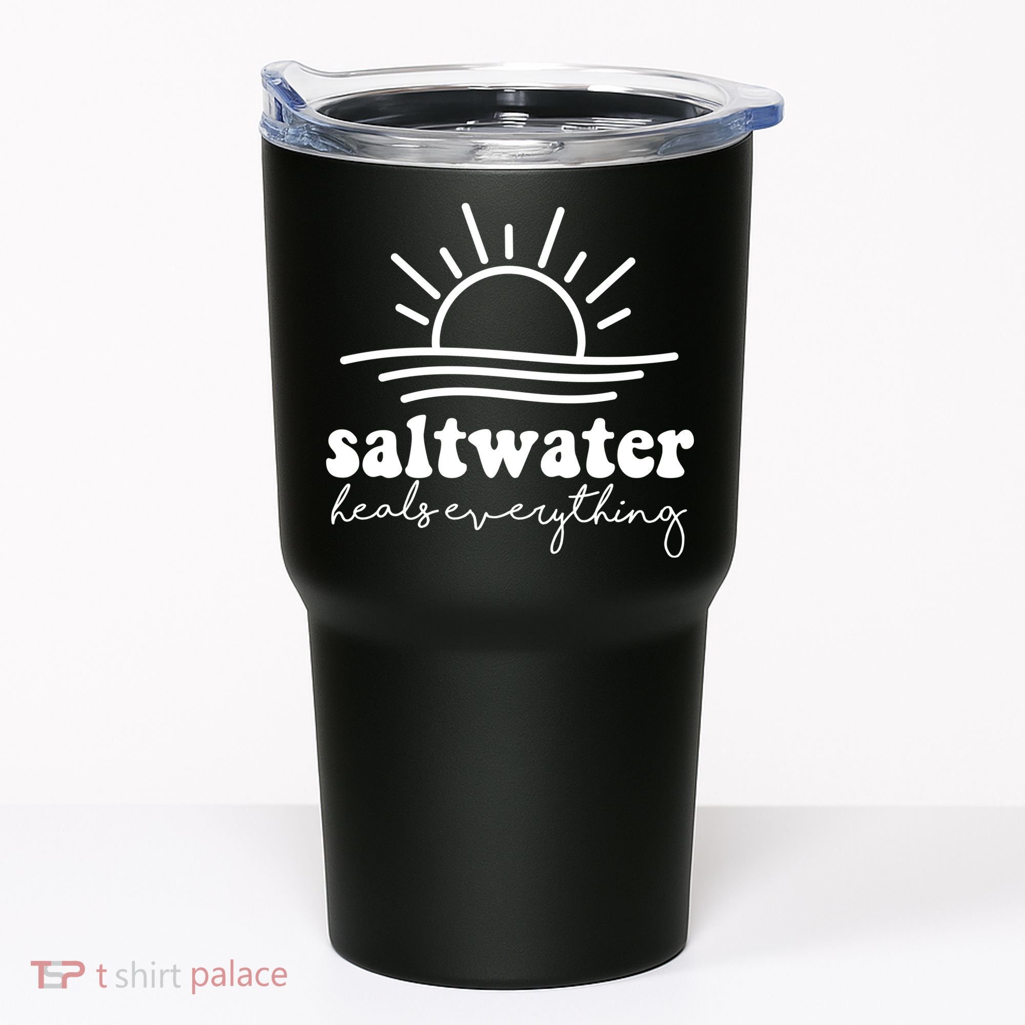Saltwater Heals Everything Sunset Tumbler
