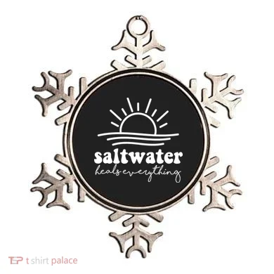 Saltwater Heals Everything Sunset Ornament