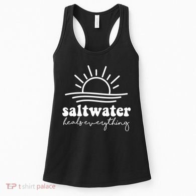 Saltwater Heals Everything Sunset Women's Tank Top