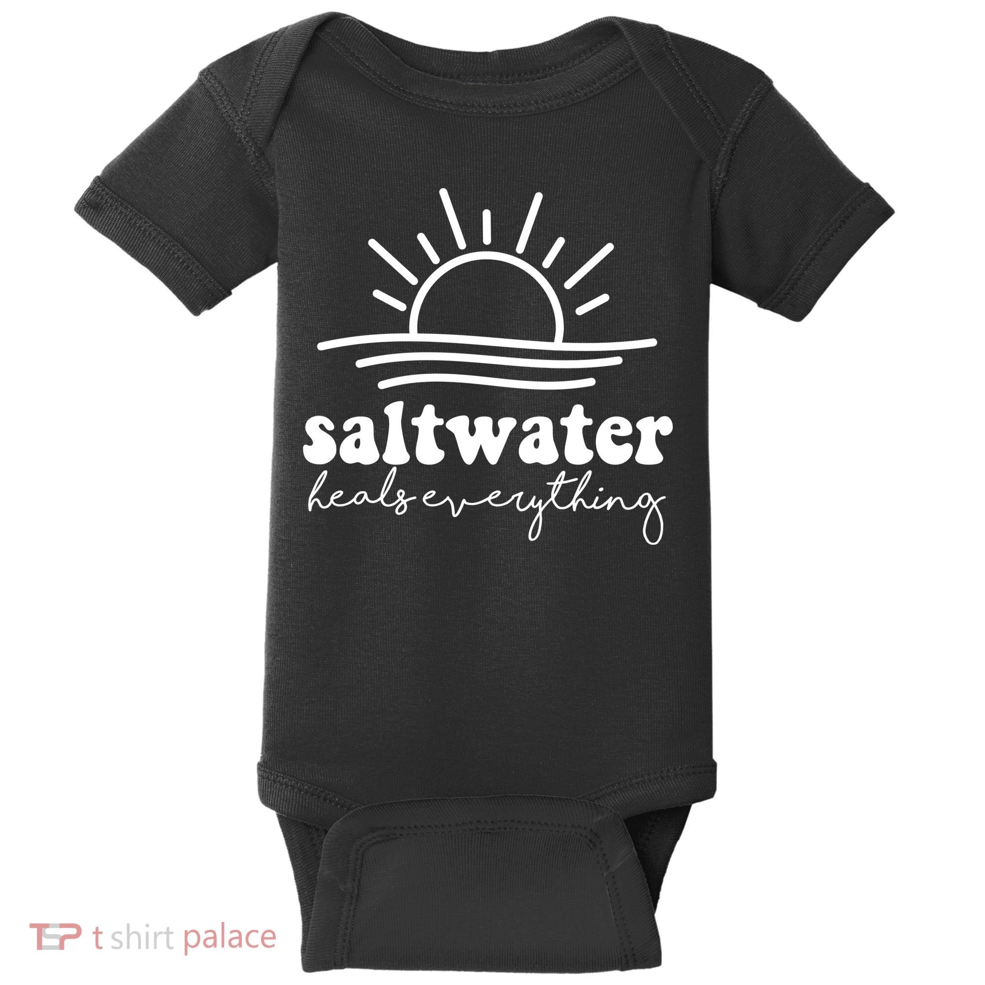 Saltwater Heals Everything Sunset Baby Bodysuit