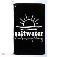 Saltwater Heals Everything Sunset Golf Towel thumb 0