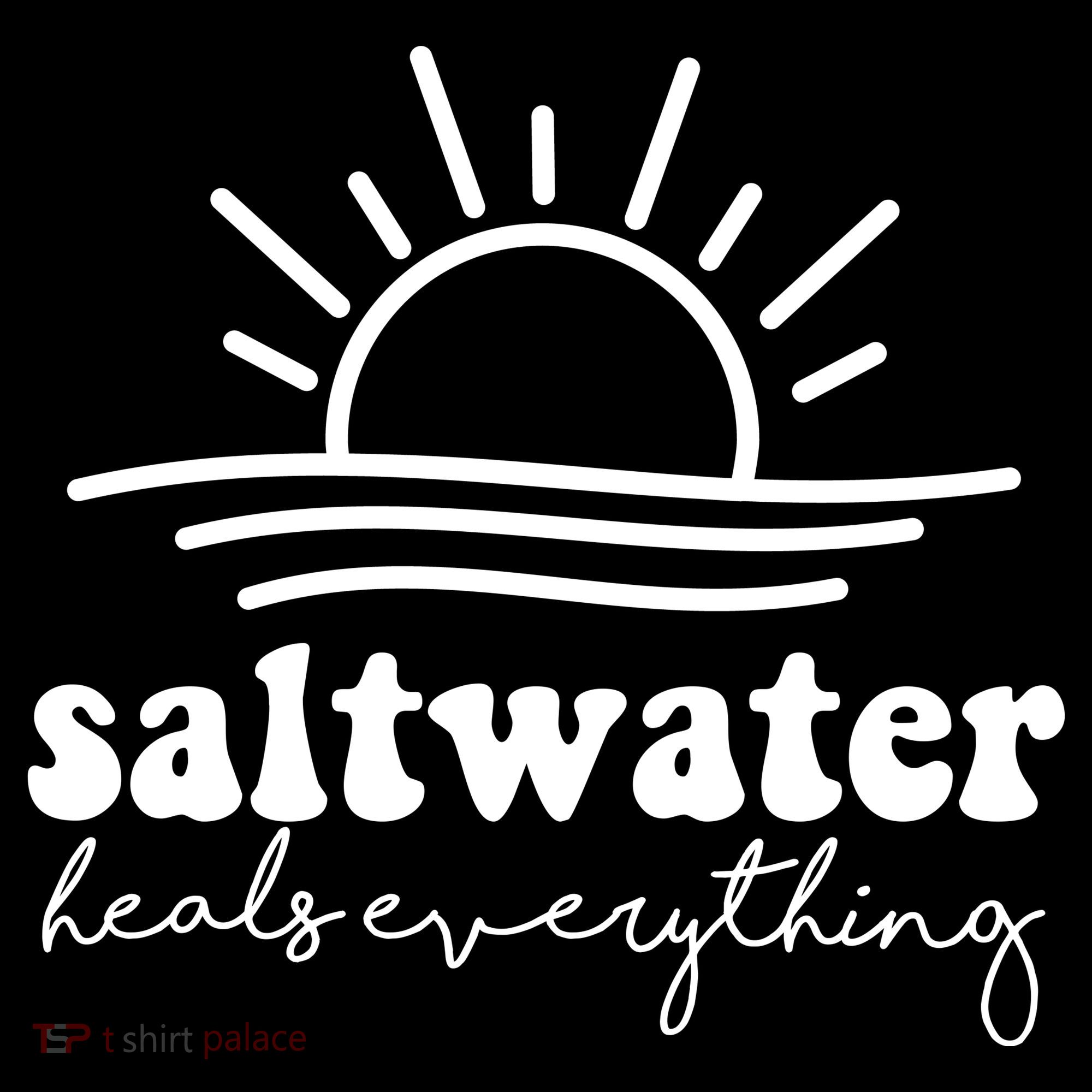 Saltwater Heals Everything Sunset Toddler T-Shirt