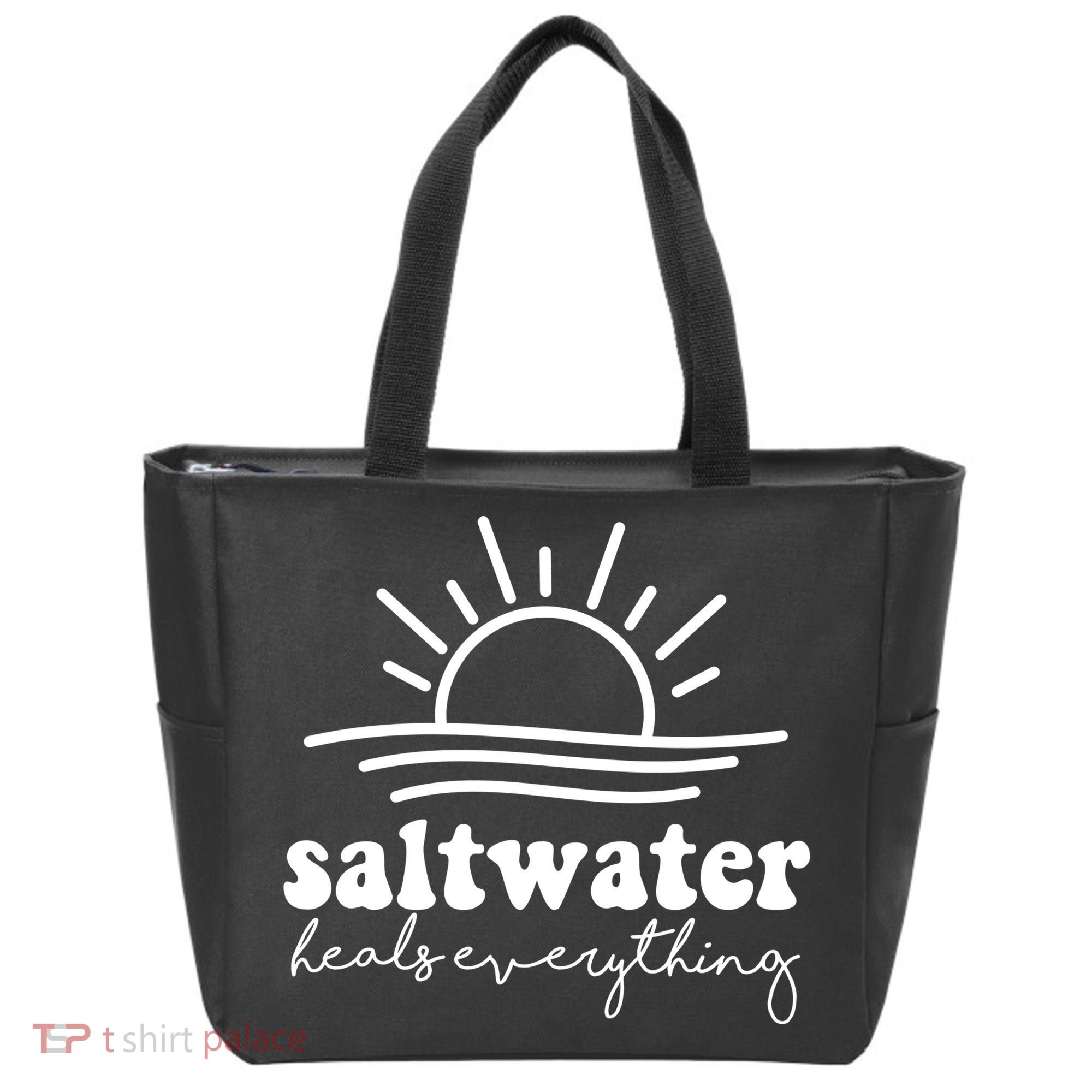 Saltwater Heals Everything Sunset Tote Bag