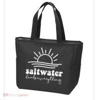 Saltwater Heals Everything Sunset Tote Bag thumb 3