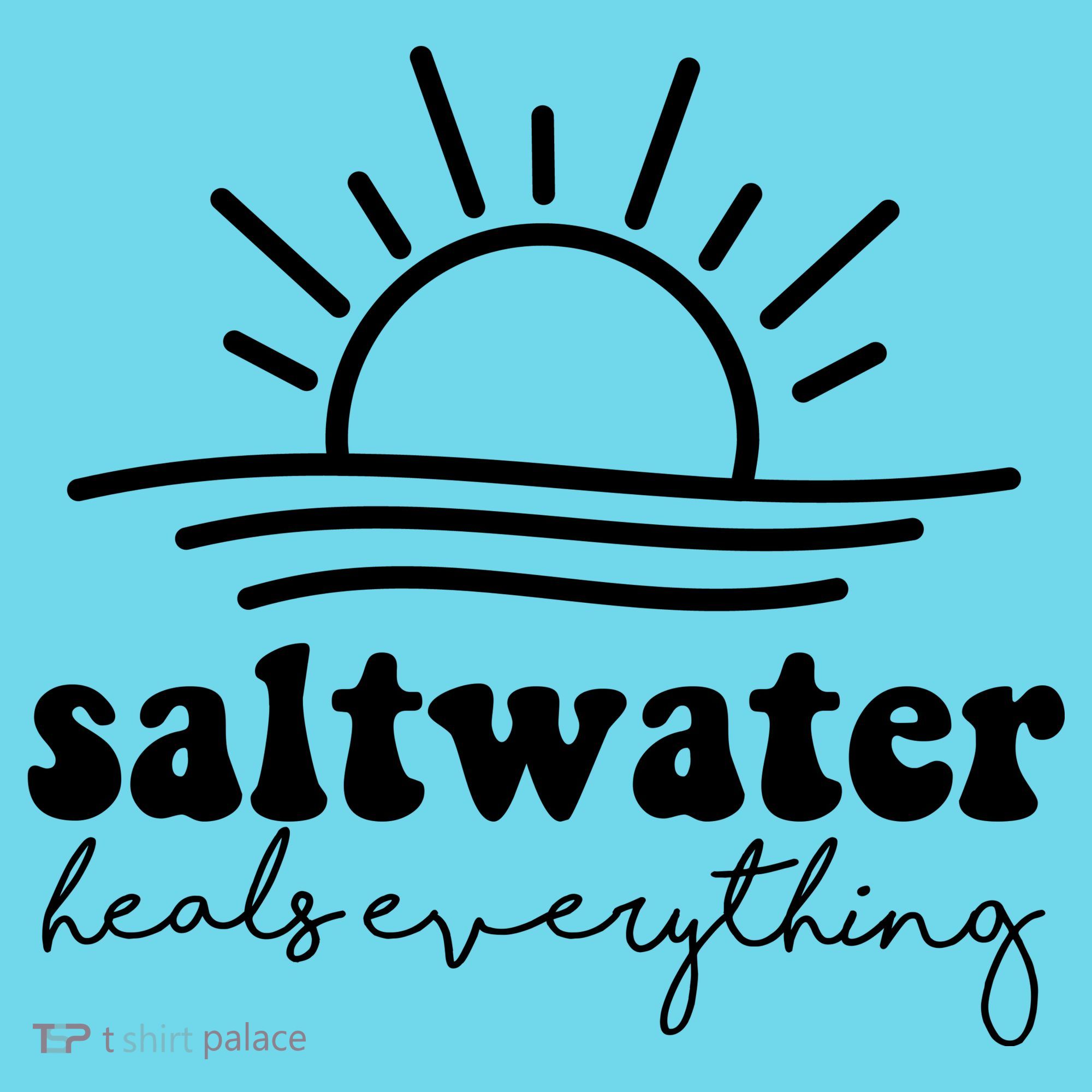 Saltwater Heals Everything Sunset Kids Long Sleeve Shirt