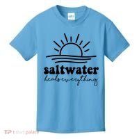 Saltwater Heals Everything Sunset Kids T-Shirt thumb 0