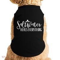 Saltwater Heals Everything Gift Doggie Tank thumb 0