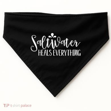 Saltwater Heals Everything Gift USA-Made Doggie Bandana
