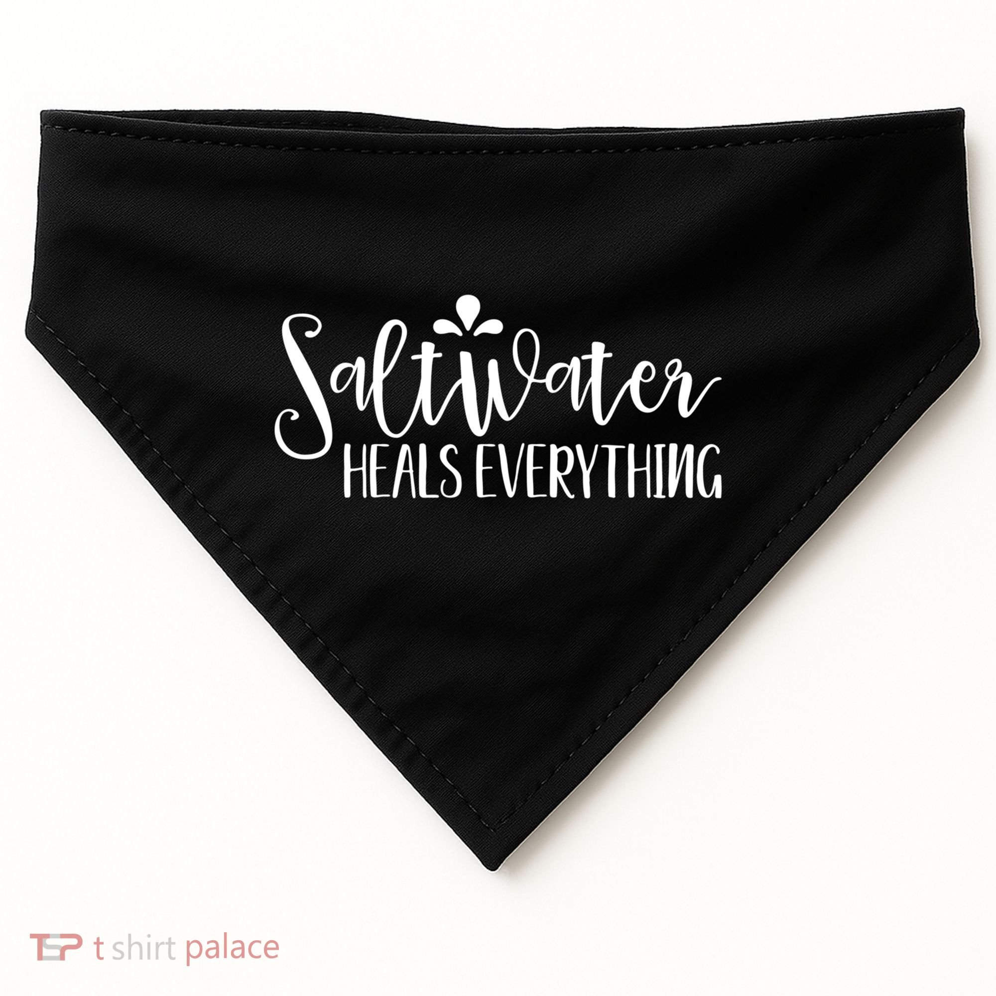 Saltwater Heals Everything Gift USA-Made Doggie Bandana