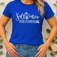 Saltwater Heals Everything Gift Women's T-Shirt thumb 2