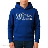 Saltwater Heals Everything Gift Kids Hoodie thumb 4
