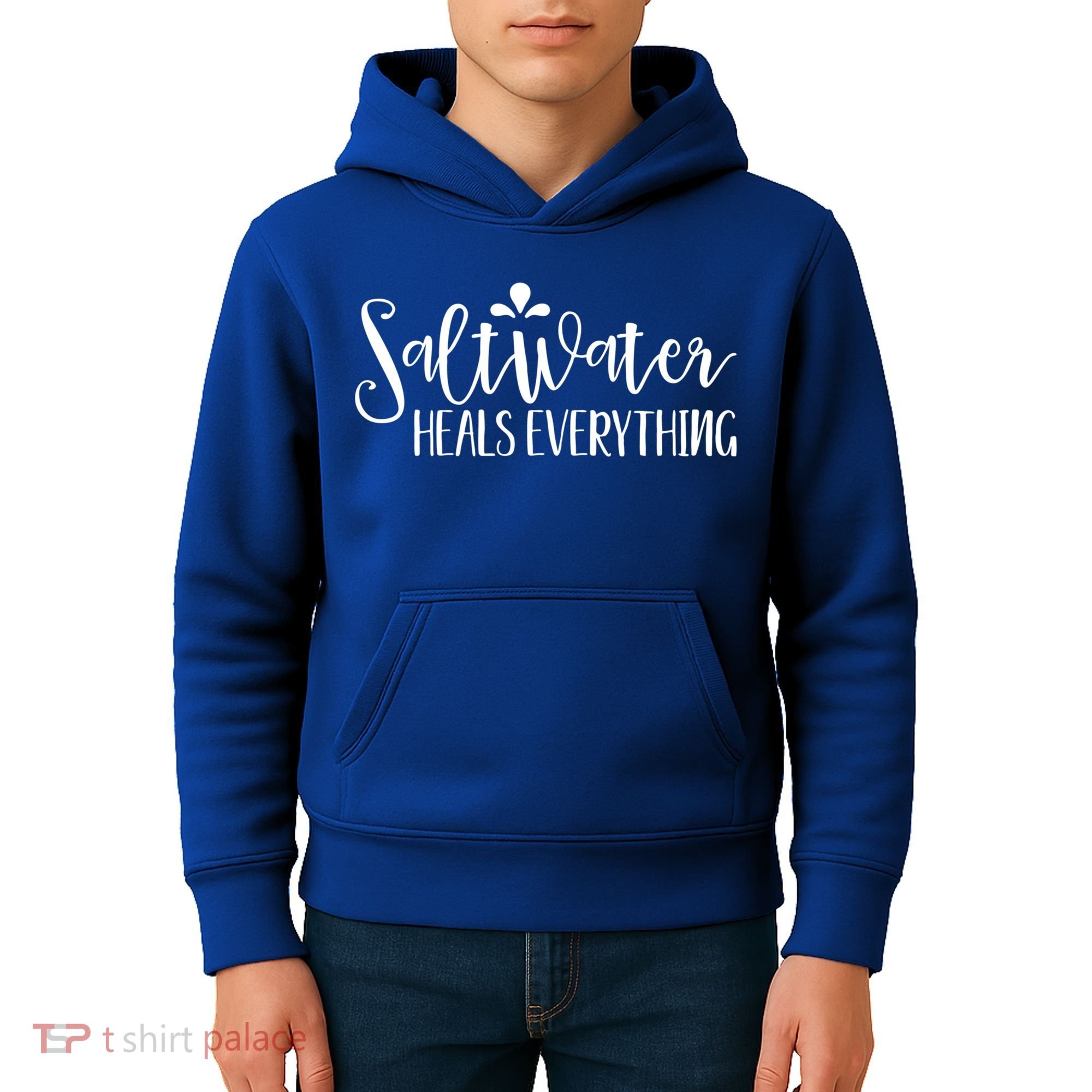 Saltwater Heals Everything Gift Kids Hoodie