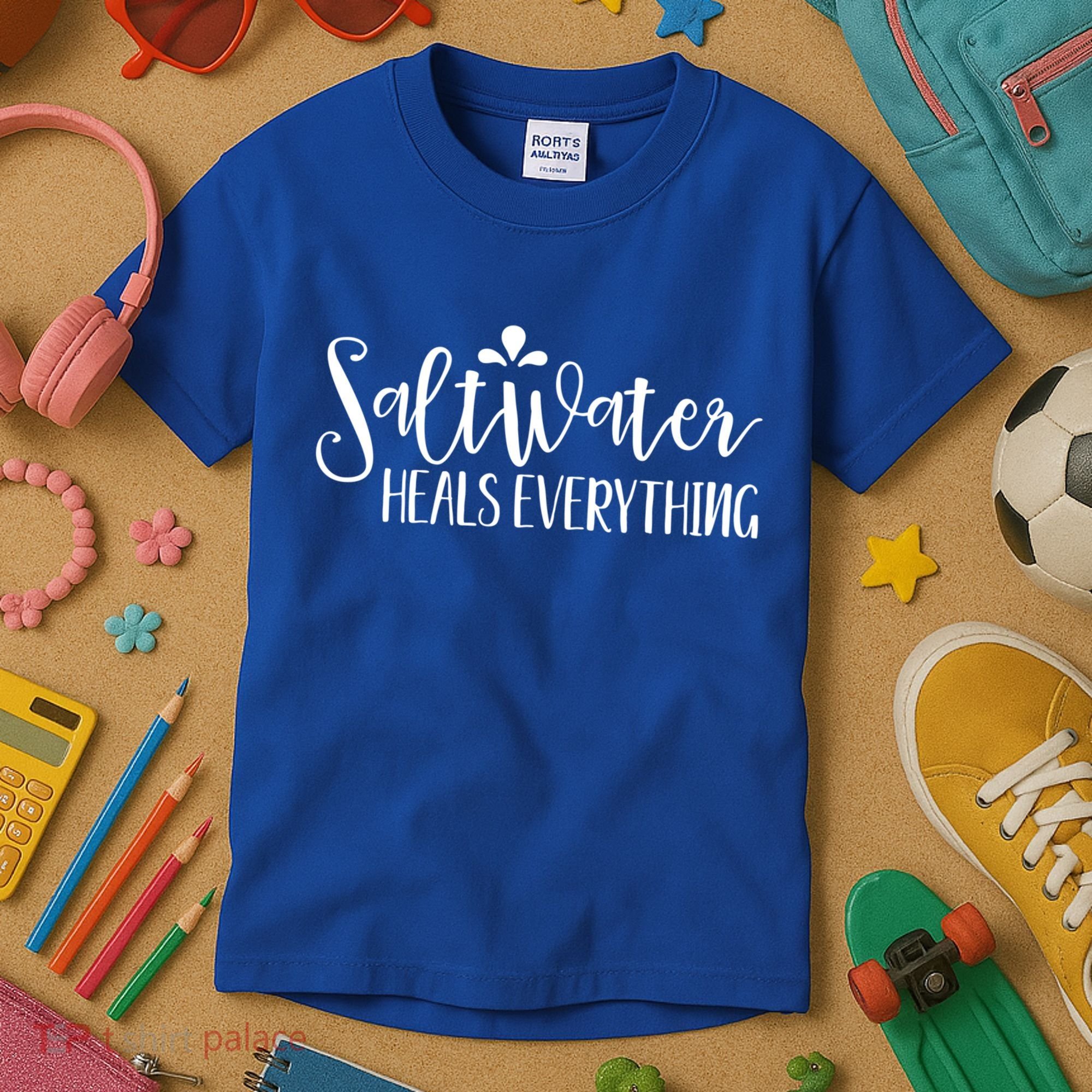 Saltwater Heals Everything Gift Kids T-Shirt