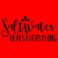 Saltwater Heals Everything Gift Santa Hat thumb 1