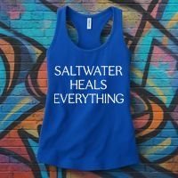 Saltwater Heals Everything Gift Cute Gift Women's Tank Top thumb 3