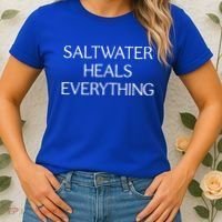 Saltwater Heals Everything Gift Cute Gift Women's T-Shirt thumb 2