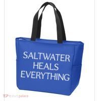 Saltwater Heals Everything Gift Cute Gift Tote Bag thumb 3
