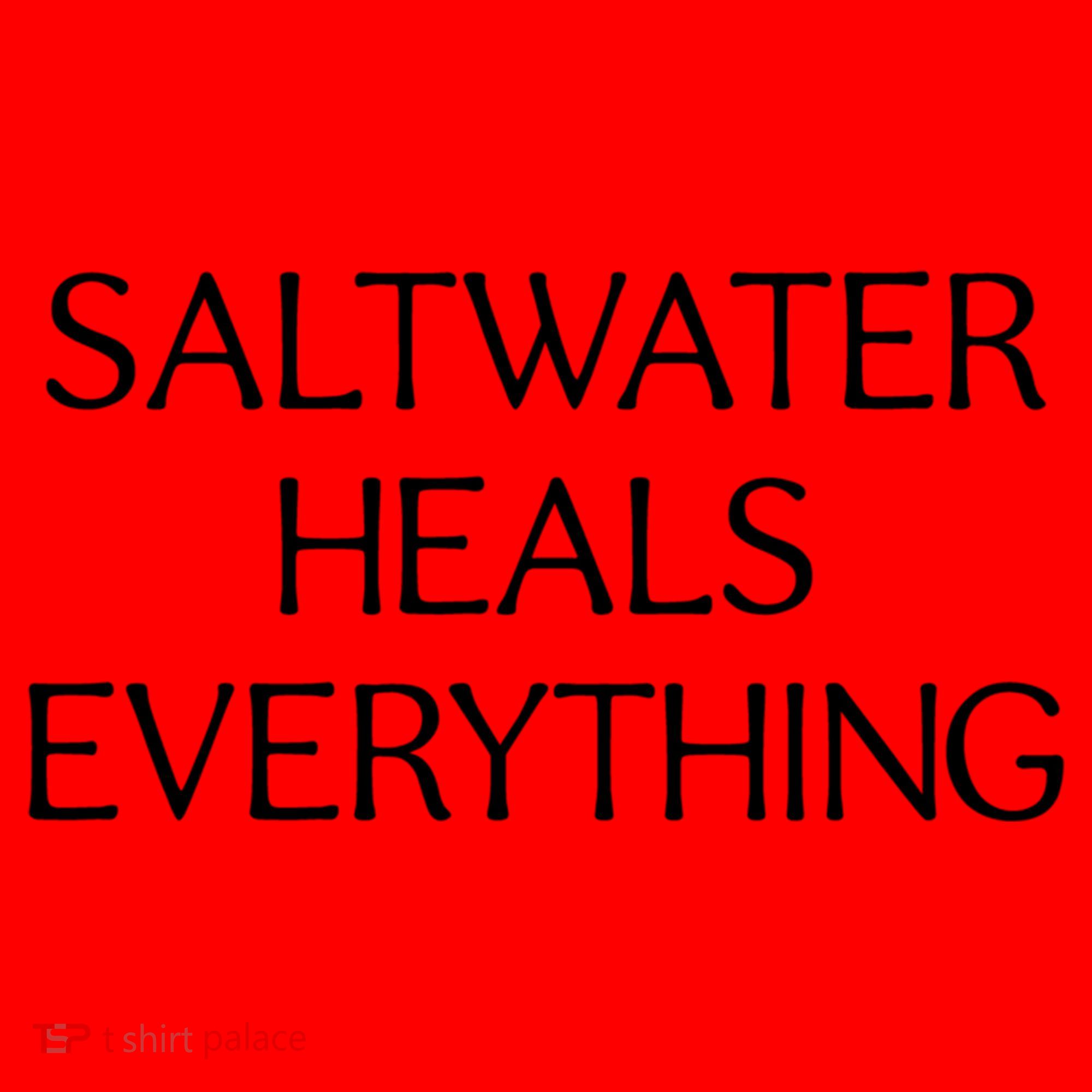 Saltwater Heals Everything Gift Cute Gift Santa Hat