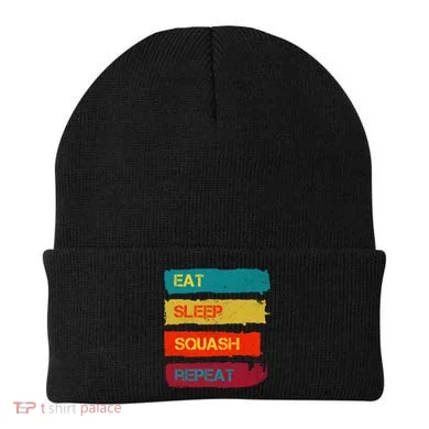 Squash Hobby Eat Sleep Squash Repeat Gift Beanie