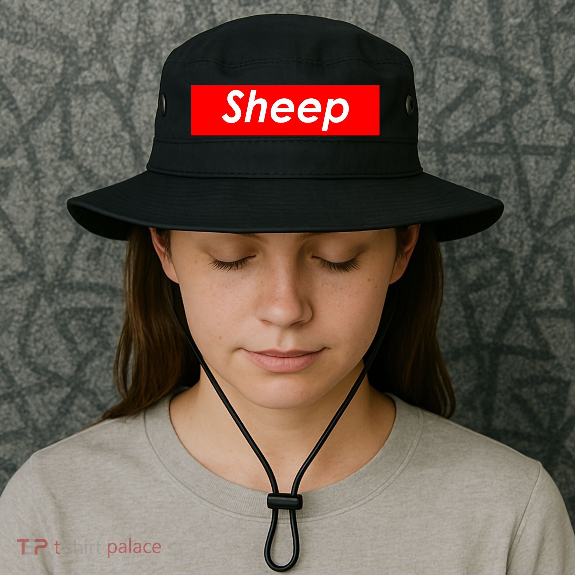 Sheep Red Box Logo Bucket Hat