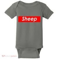 Sheep Red Box Logo Baby Bodysuit thumb 0