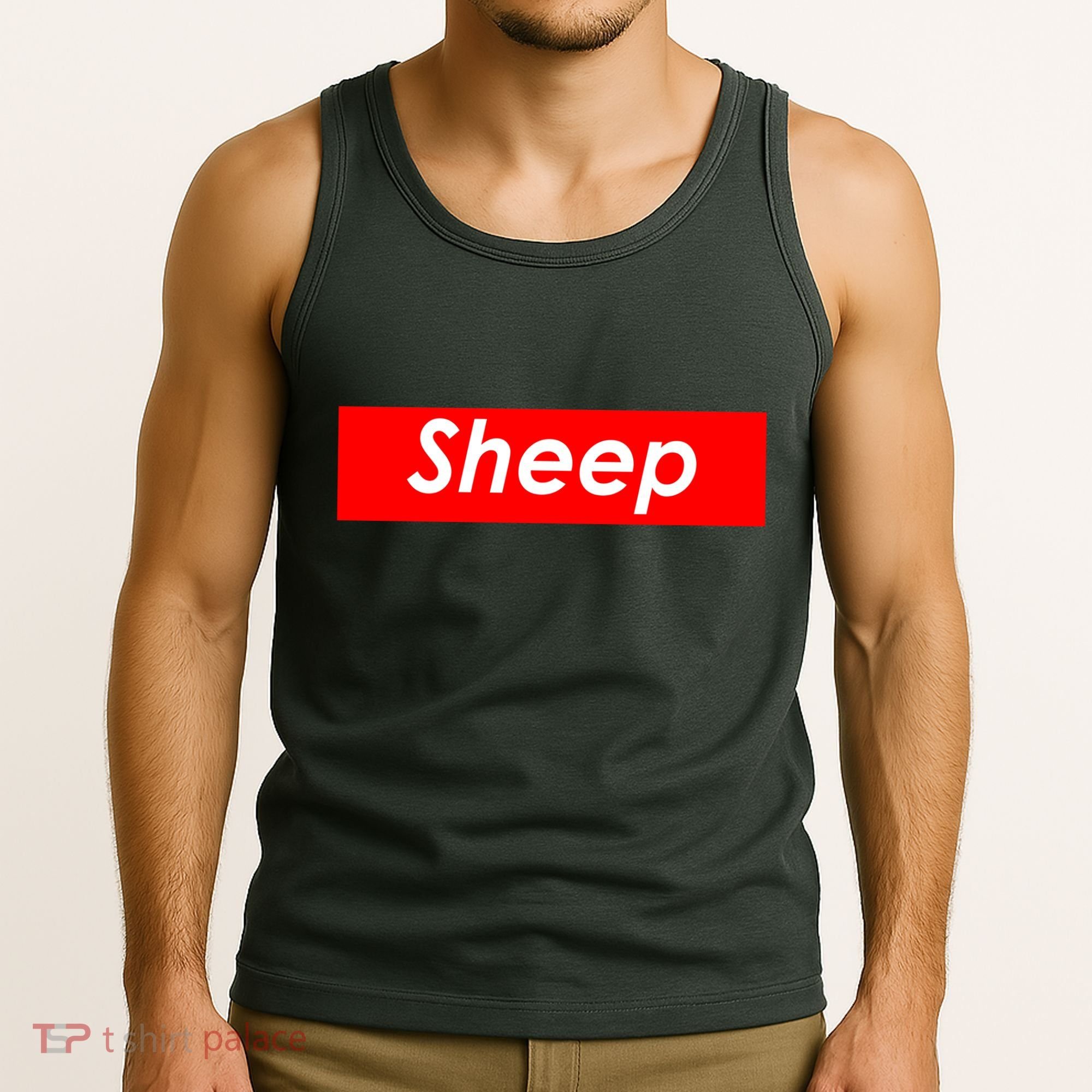 Sheep Red Box Logo Tank Top