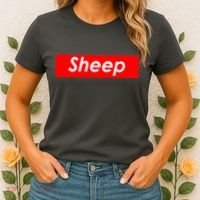 Sheep Red Box Logo Women's T-Shirt thumb 2