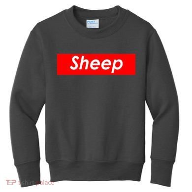 Sheep Red Box Logo Kids Sweatshirt