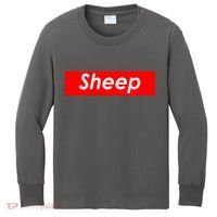 Sheep Red Box Logo Kids Long Sleeve Shirt thumb 0