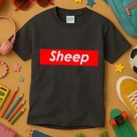 Sheep Red Box Logo Kids T-Shirt thumb 3
