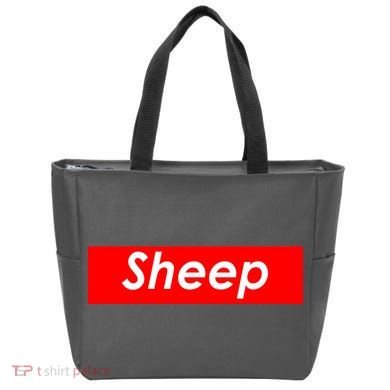 Sheep Red Box Logo Tote Bag