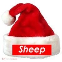 Sheep Red Box Logo Santa Hat thumb 0