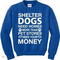 Shelter Dogs Need Homes Kids Sweatshirt thumb 0