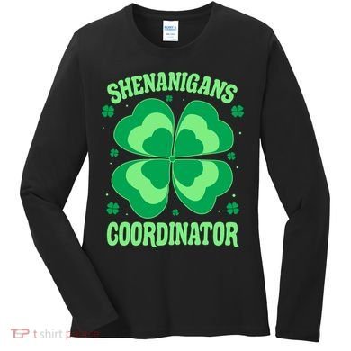 Shenanigan Coordinator Shamrock Clover Women's Long Sleeve Shirt