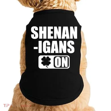 Shenanigans On Drink Mode St. Patrick's Day Clover Doggie Tank
