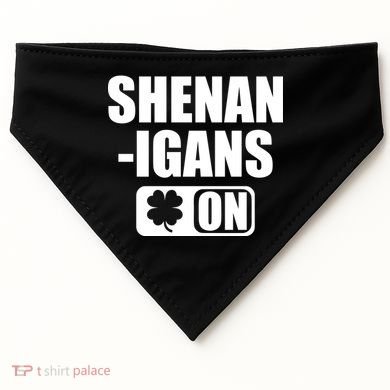 Shenanigans On Drink Mode St. Patrick's Day Clover USA-Made Doggie Bandana