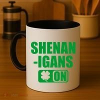 Shenanigans On Drink Mode St. Patrick's Day Clover Coffee Mug thumb 4