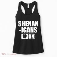 Shenanigans On Drink Mode St. Patrick's Day Clover Women's Tank Top thumb 0