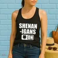 Shenanigans On Drink Mode St. Patrick's Day Clover Women's Tank Top thumb 2