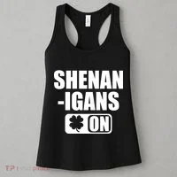 Shenanigans On Drink Mode St. Patrick's Day Clover Women's Tank Top thumb 3