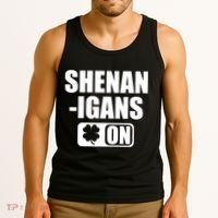 Shenanigans On Drink Mode St. Patrick's Day Clover Tank Top thumb 3