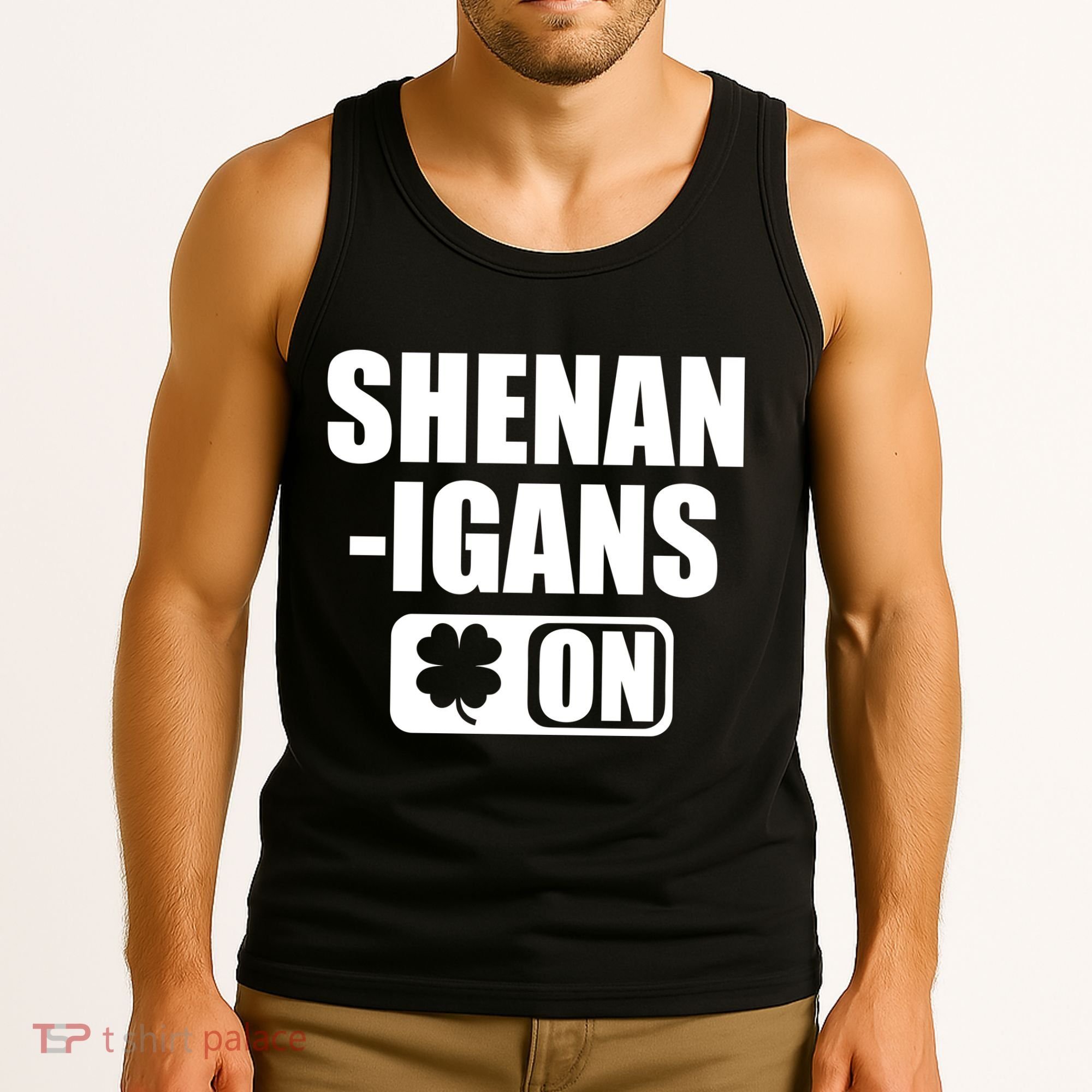 Shenanigans On Drink Mode St. Patrick's Day Clover Tank Top
