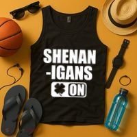 Shenanigans On Drink Mode St. Patrick's Day Clover Tank Top thumb 4