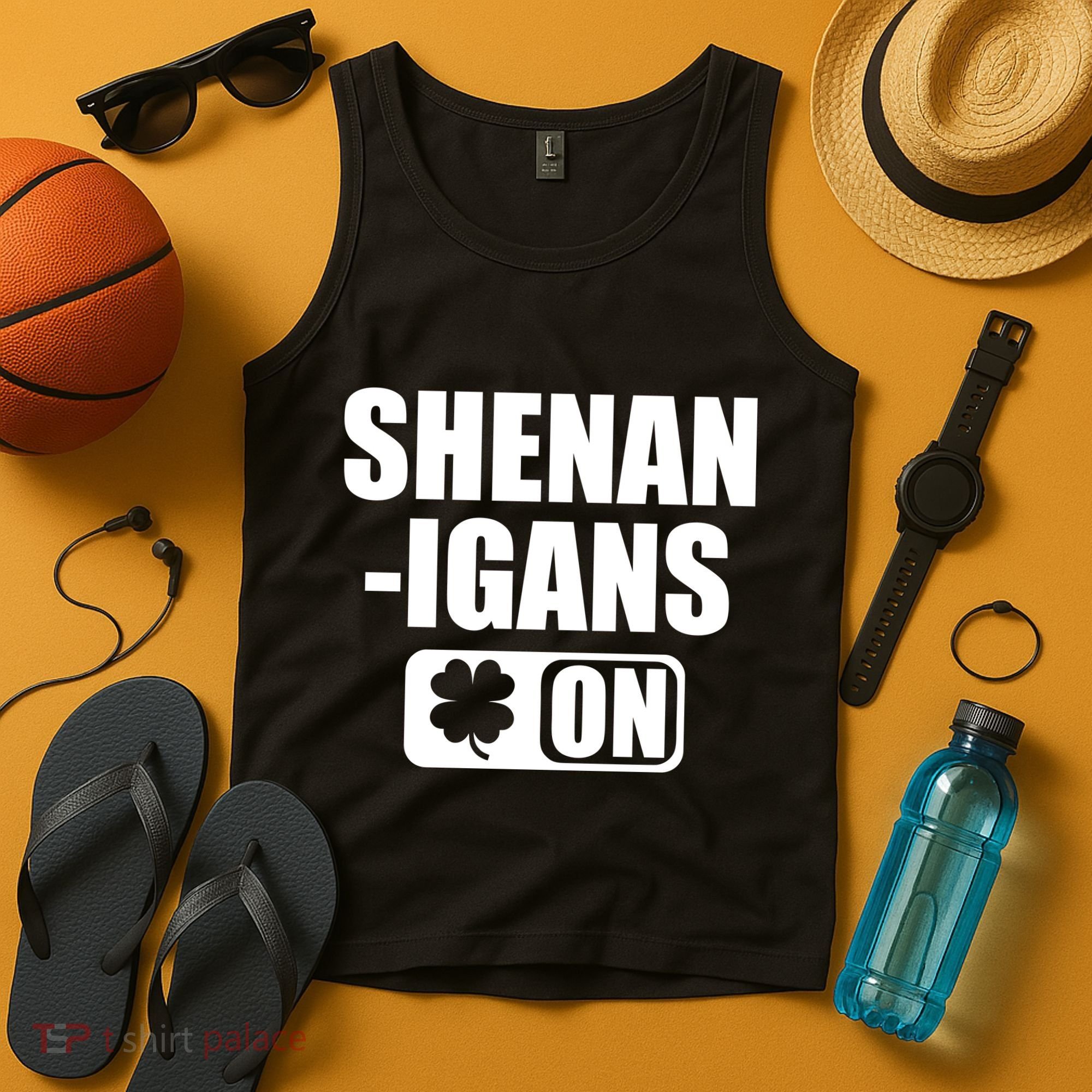 Shenanigans On Drink Mode St. Patrick's Day Clover Tank Top