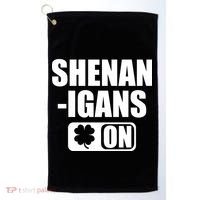 Shenanigans On Drink Mode St. Patrick's Day Clover Golf Towel thumb 0