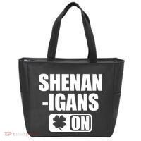 Shenanigans On Drink Mode St. Patrick's Day Clover Tote Bag thumb 0