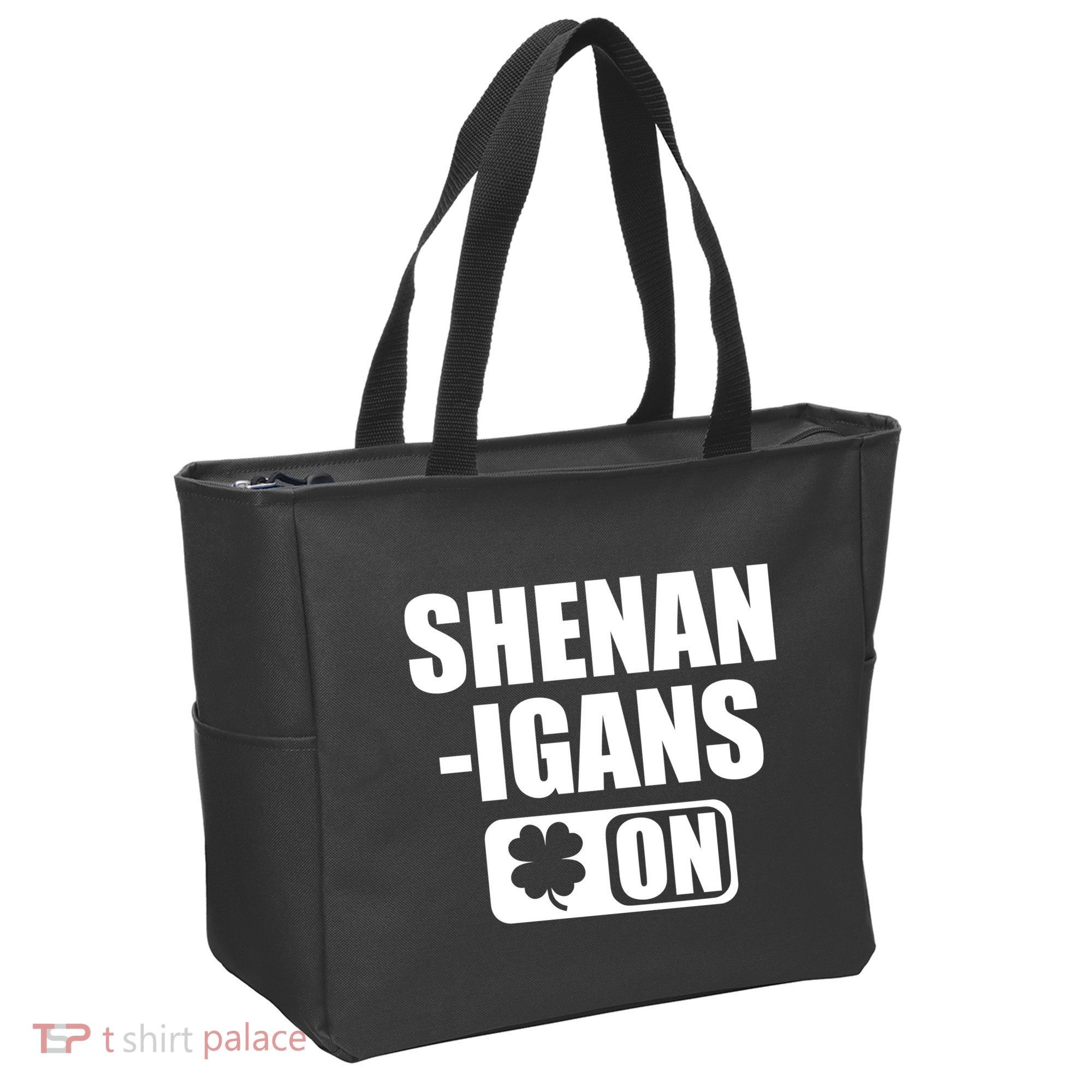 Shenanigans On Drink Mode St. Patrick's Day Clover Tote Bag