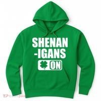 Shenanigans On Drink Mode St. Patrick's Day Clover Hoodie thumb 0