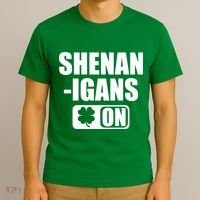 Shenanigans On Drink Mode St. Patrick's Day Clover T-Shirt thumb 3