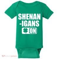Shenanigans On Drink Mode St. Patrick's Day Clover Baby Bodysuit thumb 0